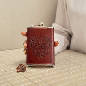 خرید ست قمقمه کتابی و شات کیف چرمی