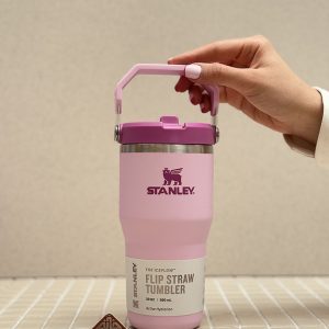 خرید تراول ماگ نی دار استنلی سایز کوچک 590 میل اورجینال مدل FLIP STRAW TUMBLER