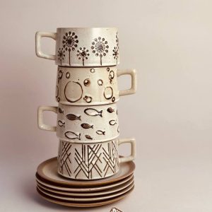 خرید فنجون نعلبکی روستیک
