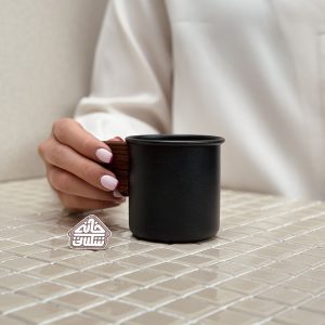 خرید ماگ لعابی دسته چوبی