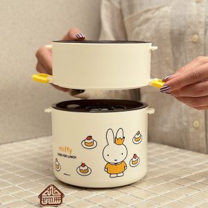خرید ظرف غذا دوطبقه داخل استیل طرح خرگوش بامزه miffy