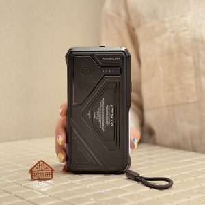 خرید پاوربانک اورجینال 20000 میلی آمپر برند POWEROLOGY مدل SOLAR WIRELESS CHARGING