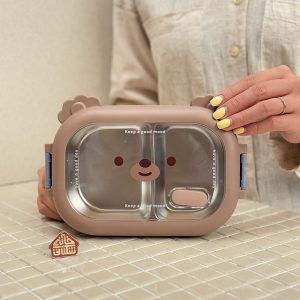 خرید ظرف غذا استیل خرس و جوجه