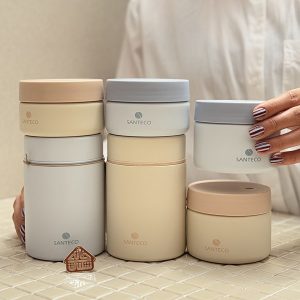 خرید ظرف غذا سه تیکه 420 میل مدل KORNA برند فرانسوی SANTECO کیف دار
