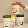 خرید ظرف غذا دوطبقه داخل استیل طرح خرگوش بامزه miffy