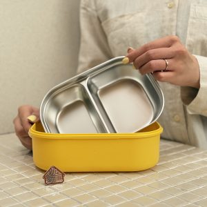 خرید ظرف غذا استیل خرس و جوجه