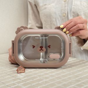 خرید ظرف غذا استیل خرس و جوجه