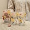 خرید ست 6 عددی لیوان طرح گل برند DELI GLASS