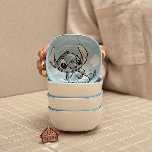 خرید ست 4 عددی پیاله دیزنی استیچ سینی بامبو دار