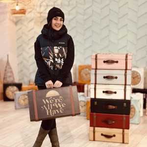 خرید چمدون چوبی