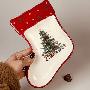خرید بشقاب طرح جوراب کریسمسی