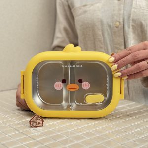 خرید ظرف غذا استیل خرس و جوجه
