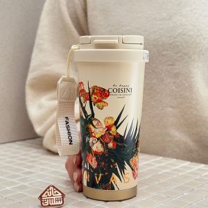خرید تراول ماگ دو حالته طرح گل