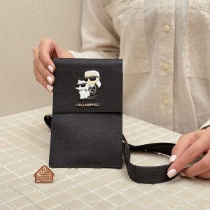 خرید کراس بادی موبایل و پاسپورت کارل لاگرفلد سافیانو Karl Lagerfeld Saffiano Monogram