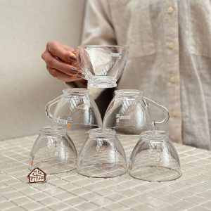 خرید ست 6 عددی فنجون چایی 210 میل برند DELI GLASS