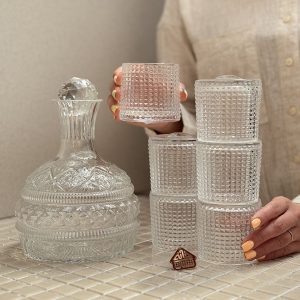 خرید ست 7 عددی نیم ماگ چرخشی با جام کریستالی