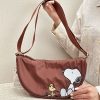 خرید بادی بگ قهوه ای طرح اسنوپی گلدوزی برند PEANUTS X PRIMARK