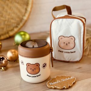 خرید ظرف غذای خرسی کیف دار