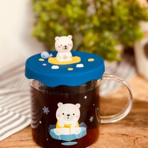 ماگ پریکس درب سلیکونی درجه یک طرح خرسی
