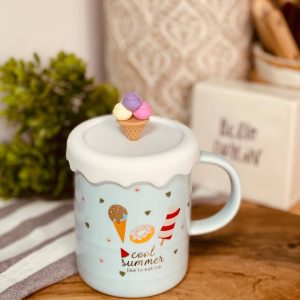 ماگ درب دار بستنی ابی