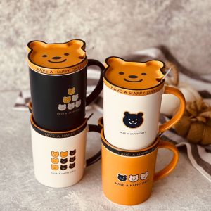 خرید ماگ درب دار خرسی