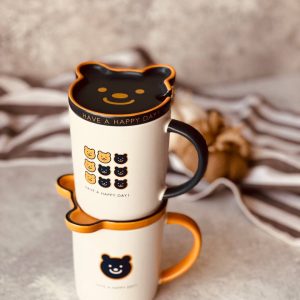 خرید ماگ درب دار خرسی