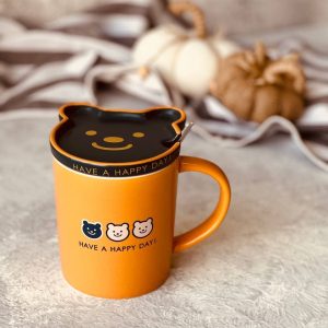خرید ماگ درب دار خرسی